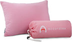 Accuratex Camping Pillow For Woman-100% Cotton Breathable Cover,Shredded Memory Foam Compressible Travel Pillow,Camping&Travel A