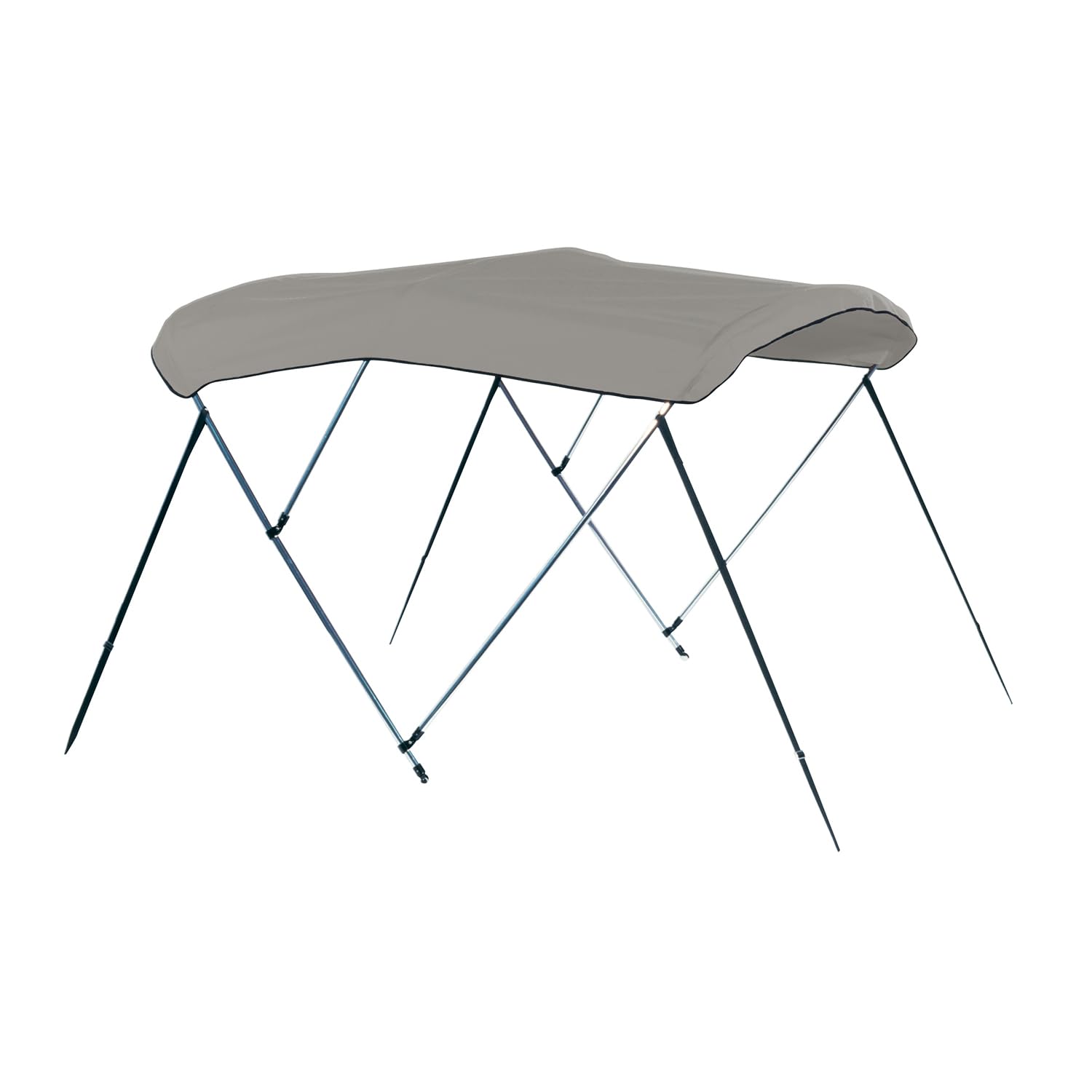 Carver A5469Ub-10 6'L 3-Bow Round Tube Bimini Top Kit - 54'' H, Fits 67''-72'' W, Cadet Gray