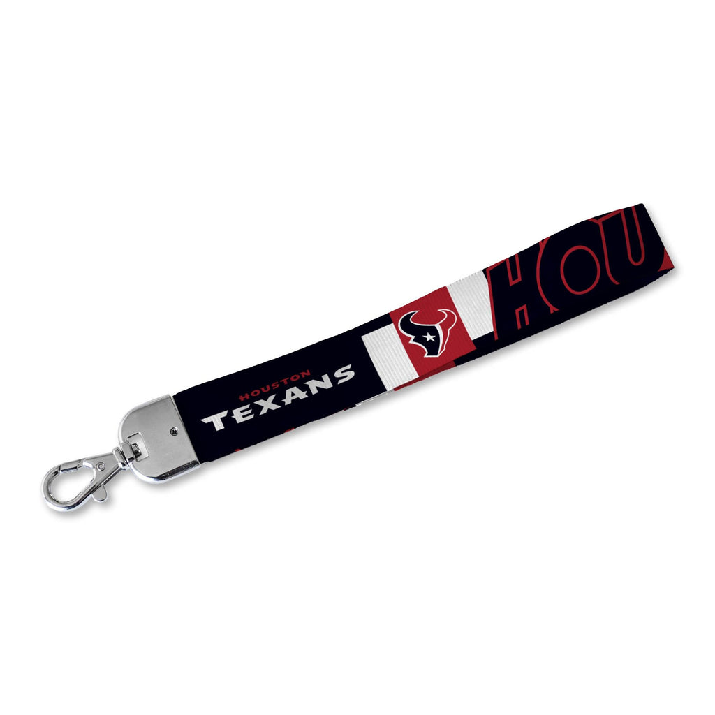 Rico Industries Nfl Football Houston Texans Wrist Lanyard Key Chain, Cute Wristlet Strap Keychain Holder For Women Men Car Keys