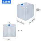 Umetass 2 Pack-2.6 Gallon Collapsible Water Container With Spigot, Foldable Cube Water Jugs Portable Water Storage For Outdoors