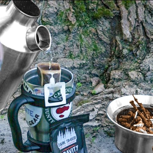Scout 41 Oz. Stainless Steel Kelly Kettle? Basic Kit (1.2 Ltr) Rocket Stove Boils Water Ultra Fast With Just Sticks/Twigs. For C