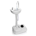 Serenelife Portable Camping Sink W/Towel Holder & Soap Dispenser-19L Water Capacity Hand Wash Basin Stand W/Rolling Wheels-For O