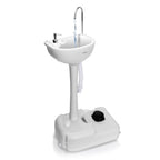 Serenelife Portable Camping Sink W/Towel Holder & Soap Dispenser-19L Water Capacity Hand Wash Basin Stand W/Rolling Wheels-For O