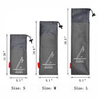 Bluemart 3Pcs Camping Tent Stakes Sleeve Tent Peg Storage Bag Camp Accesorries Bag(L, M, S)