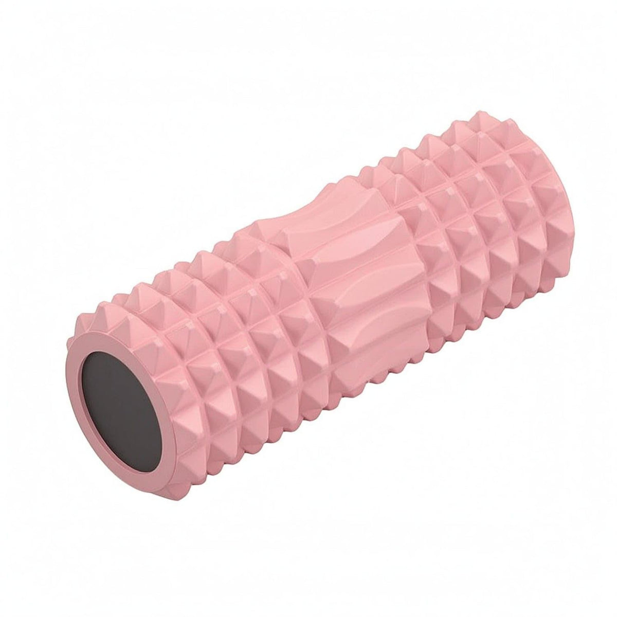 ECOMISTIQ Back Massage Crescent Roller Cylindrical Textured Roller Solid Solid Core Fitness Tool HollowEnd for Exercise Mat, Pi