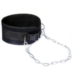 Hemeraphit Pull-Up Belt Weighted Dip Belt With Chain Double D-Ring Weightlifting Back Support Strap Home Gym Equipment Waist Bel
