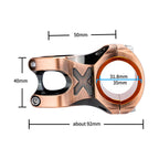 Gaderth 31.8 Mm /35Mm Bike Stems Aluminum Alloy Mountain Bike Short Handlebar Stem For Road Bike Mtb Bmx Fixie Gear Colorful 50M