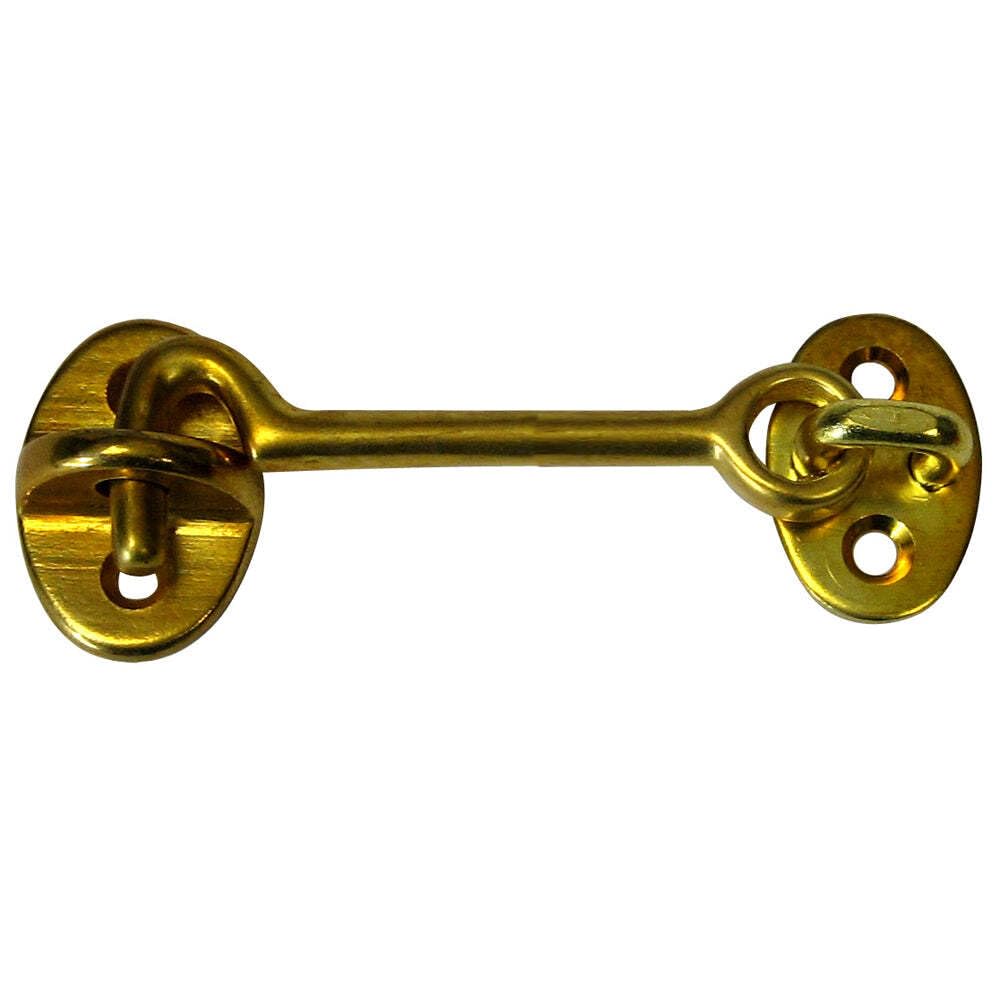 Whitecap Cabin Door Hook - Polished Brass - 3''