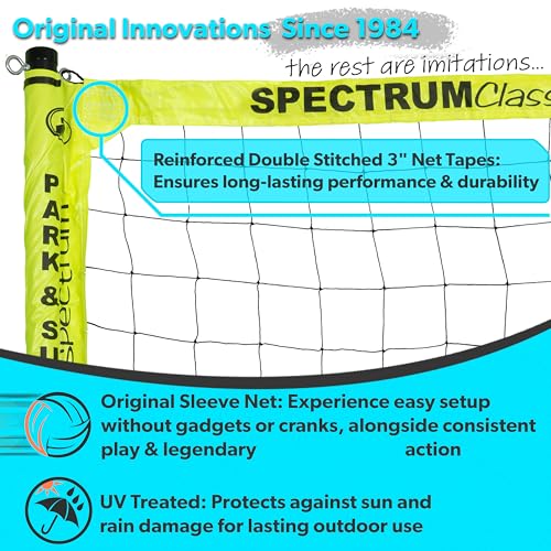 Park & Sun Sports Spectrum Classic: Portable Professional Outdoor Volleyball Net System, Orange