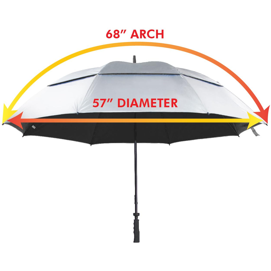 Suntek 68    Golf Umbrella, Windproof & Waterproof Umbrellas With Vented Double Canopy, Reflective Uv Protection, Large Umbrella