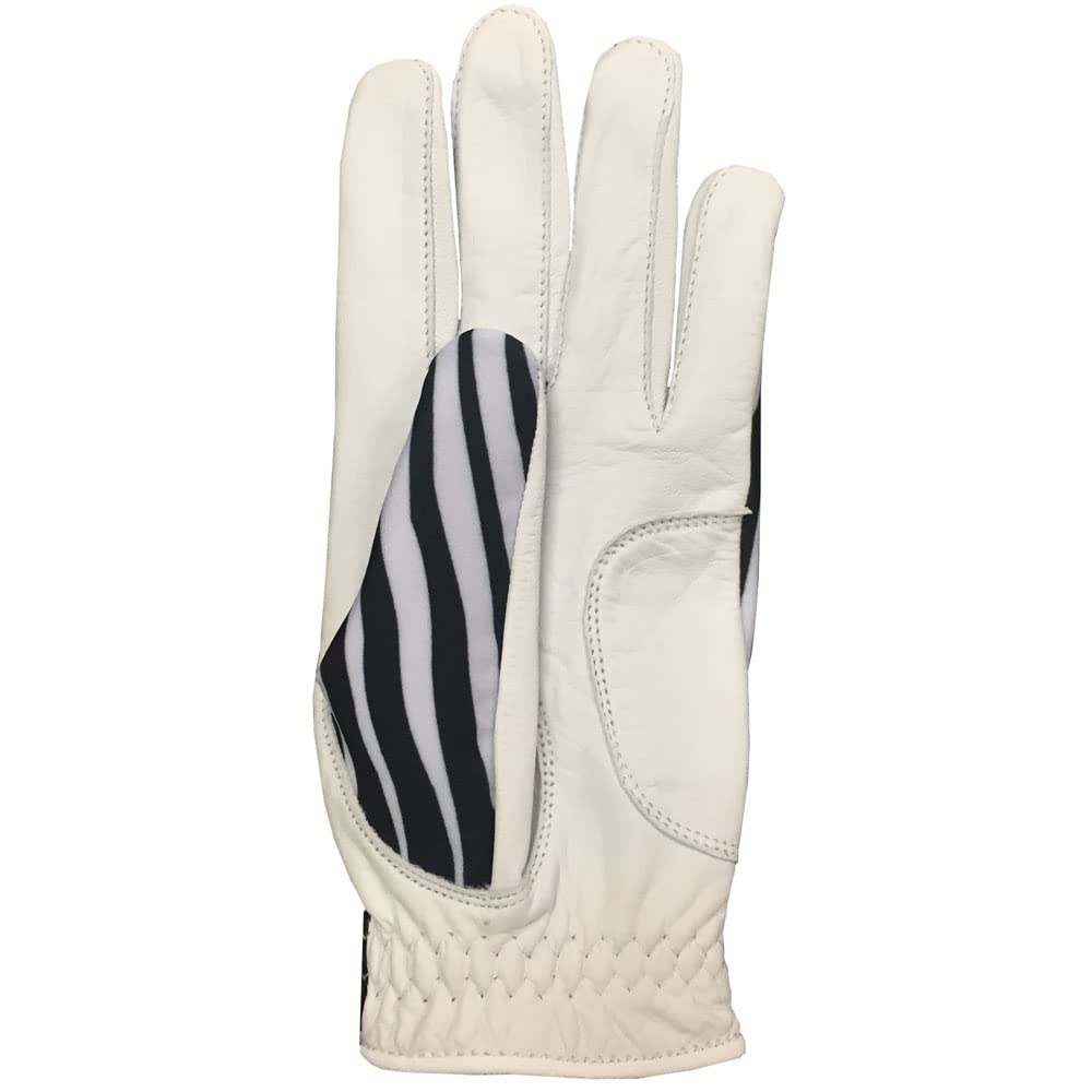 Giggle Golf Women 'S Golf Glove (Large, Worn On Right Hand, Zebra)