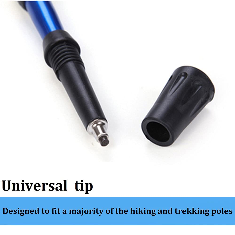 Trekking Poles Walking Poles Tips Protectors, Hiking Poles Replacement Rubber Tips For Hiking Stick, Fits Most Standard Walking