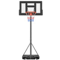 Sweetcrispy Portable Basketball Hoop Outdoor 6.1-10ft Adjustable Height, 44 Inch Shatterproof Backboard/Shock Absorbent Rim, Fil