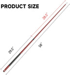 Gse 58'' 2-Piece Fiberglass Graphite Composite Billiard Pool Cue Stick (Matte Red, 21Oz)