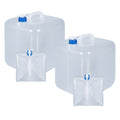 Umetass 2 Pack-2.6 Gallon Collapsible Water Container With Spigot, Foldable Cube Water Jugs Portable Water Storage For Outdoors