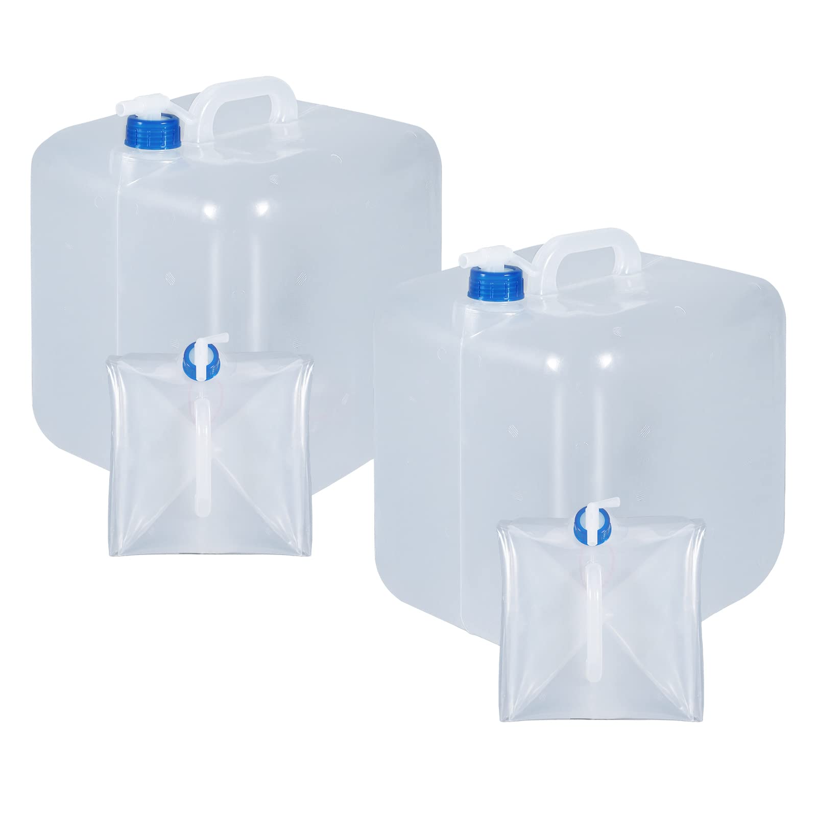 Umetass 2 Pack-2.6 Gallon Collapsible Water Container With Spigot, Foldable Cube Water Jugs Portable Water Storage For Outdoors