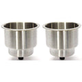 Marinebaby 2Pcs Stainless Steel Cup Drink Holder With Drain Marine Boat Rv Camper Boat Cup Holder