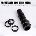 Zukka Bike Fork Stem Extender Bicycle Handlebar Stem Riser Adjustable Bike Stem Riser Aluminium Alloy Head Up Adapter 1-1/8 Inch