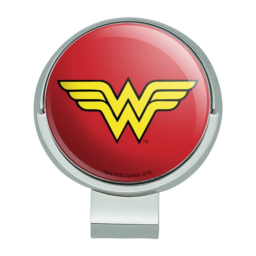 Graphics & More Wonder Woman Classic Logo Golf Hat Clip With Magnetic Ball Marker