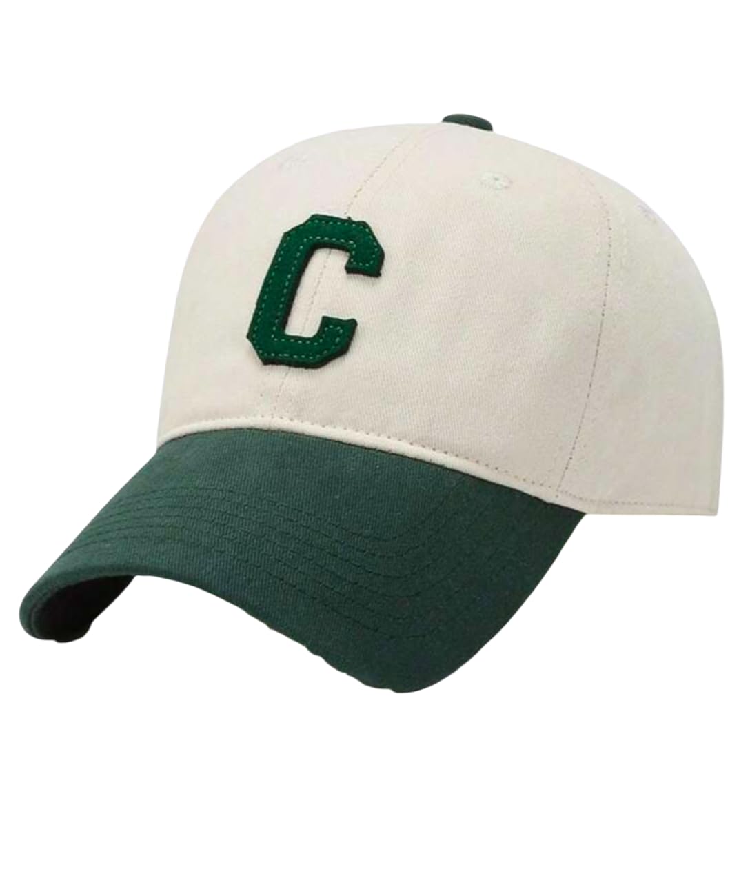 Unisex Baseball Cap Embroidered C Cap Free Size (In, Alpha, Free Size, Dark Green)