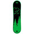 Krown Snowskate Plastic Polymer Skateboard Style Dual Kick Snowboard With Foam Grip - 35'' , Green Mountainscape, 9'' X 35''