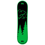 Krown Snowskate Plastic Polymer Skateboard Style Dual Kick Snowboard With Foam Grip - 35'' , Green Mountainscape, 9'' X 35''