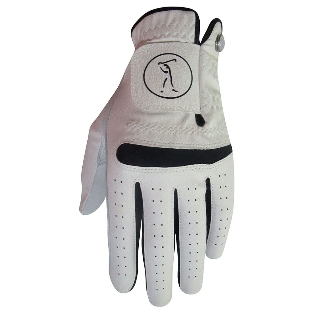 Merchants Of Golf Mens Tour X Deluxe Leather/Synthetic Gloves - White - Cadet Md/Lg Lh Glove