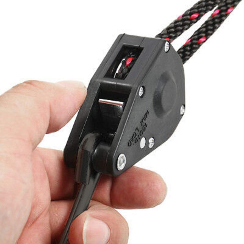 Seamander Kayak Canoe Bow And Stern Straps,Tie Down Straps Heavy Duty Rope Hanger Ratchet 1/4''X10Ft+10Ft