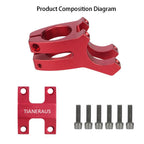 Tianeraus Bike Stem 45Mm Short Bicycle Stem Handlebar Riser Extender For Road Bike, Mountain Bike, Mtb, Bmx, Cycling (Red)