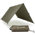 Aquaquest Defender Tarp - Heavy-Duty Waterproof (20,000 Mm) Seam-Taped Rain Fly For Camping, Bushcraft & Survival - 15  15 Olive