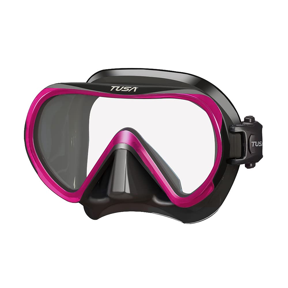 TUSA M-1011 Ino Scuba Diving Mask, Black/Rose Pink