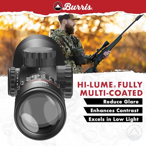 Burris Optics Fullfield 3-12x42mm Hunting RifleScopes, 1-inch Tube, Plex Reticle, Rear Focal Plane, Waterproof, Shockproof, Fore