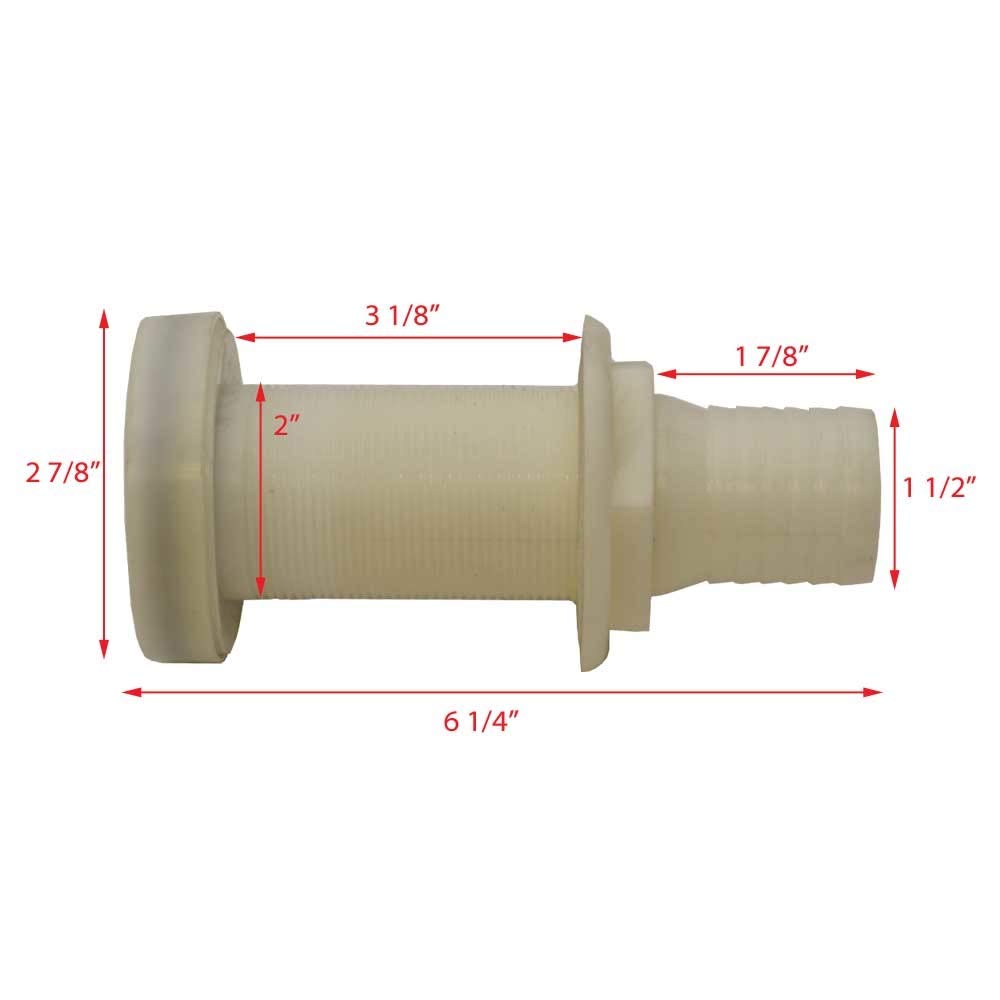 Attwood Scupper Thru Transom 1-1/2''