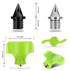 Nuolifee 1/4 Inch Track Spikes, 100 Pieces Steel Shoe Spikes Replacements And Spike Wrench For Sports Running Track Shoes