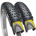 Fincci Pair 29 X 2.25 Inch Bike Tires 57-622 Foldable 60 Tpi With Nylon Protection For Mountain Enduro Gravel Mtb Hybrid Bicycle