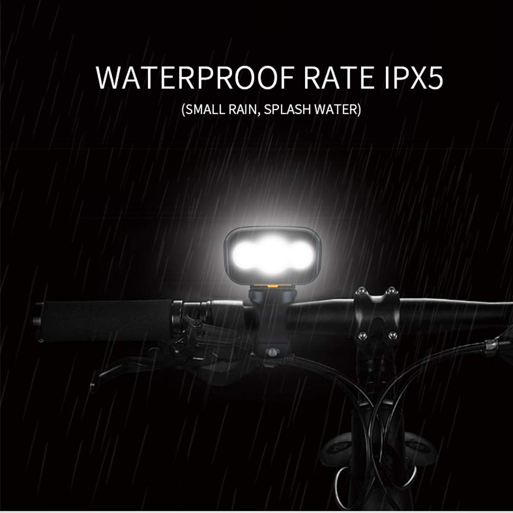 Usb Rechargeable Bike Light Front, Super Bright 3 Led 3000 Lumens, Runtime 10Hrs Waterproof Bicycle Headlight And Taillight, Fre
