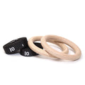 Cff Wood Olympic Rings 1.25'' Diameter - 18 Black Extra Wide Numbered Straps
