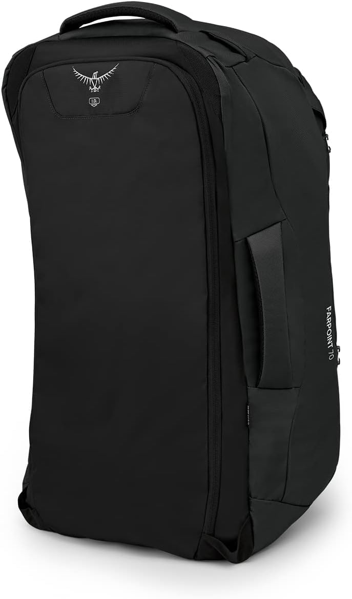 Osprey Farpoint 70L Mens Travel Backpack, Black, One Size