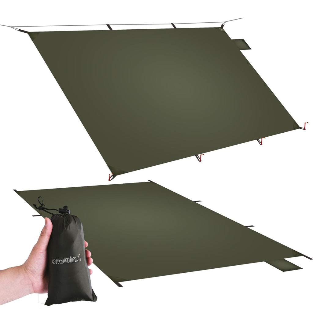 Onewind Tent Footprint, 4000Mm Waterproof Rate Pu Coating, 98 '' *55 '' Ultralight Camping Tarp Tent Floor Ground Sheet With Car