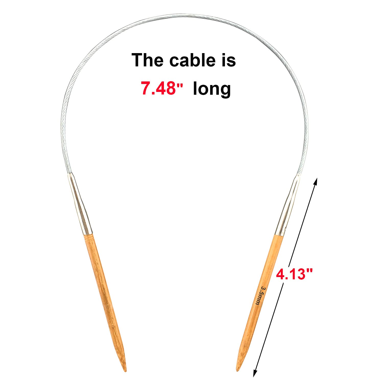 Mdoker Bamboo Circular Knitting Needle Size 4 16 Inch Circular Knitting Needles For Handmade Knitting Diy And Any Weaven Yarn Pr