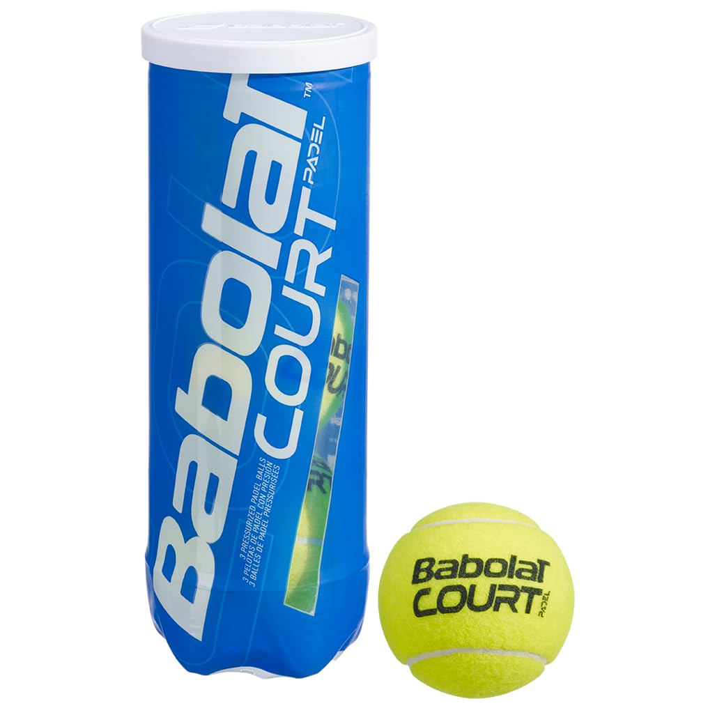 Babolat Court Padel Balls, Yellow (3 Ball Can)