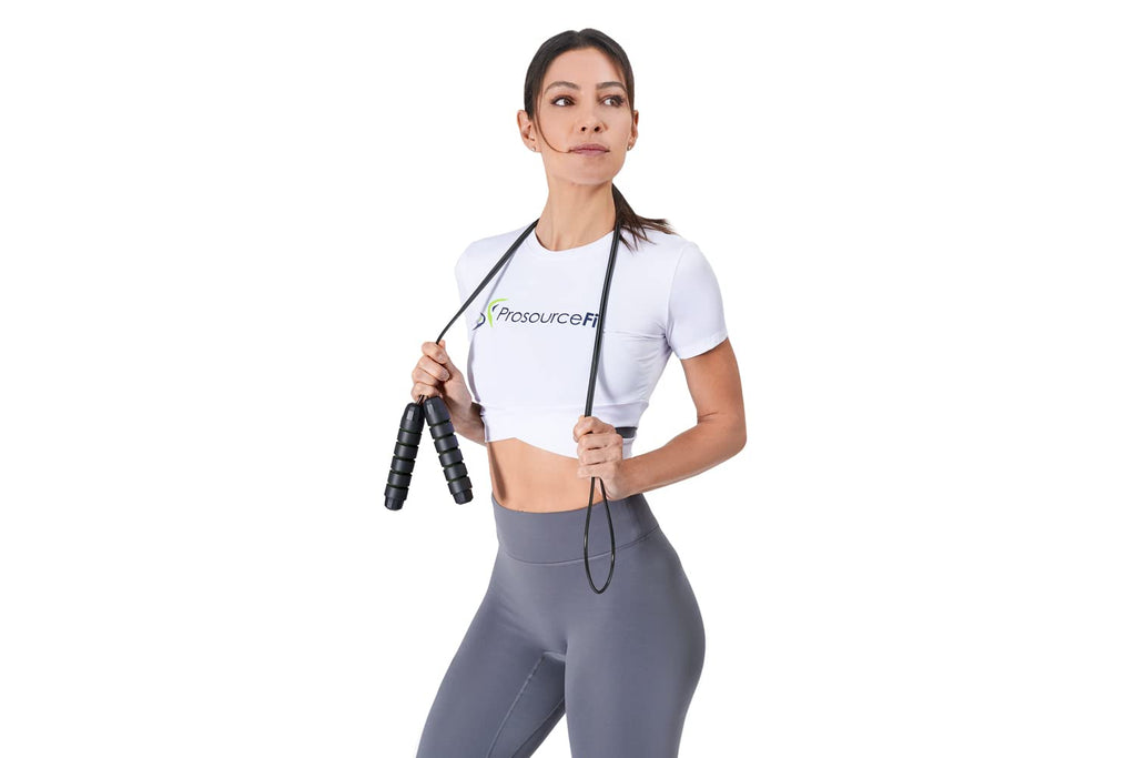 Prosourcefit Speed Jump Rope Up To 8 Foot Adjustable Length For Men And Women, Foam Handles, Ultra Light Rope For Boxing, Jumpin