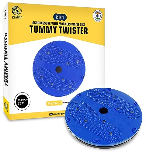 Pro365 Waist Disc Acupressure With Magnets Reflexology Slimming Abdominal 5 In 1 Tummy Twister Ab Exerciser  Blue