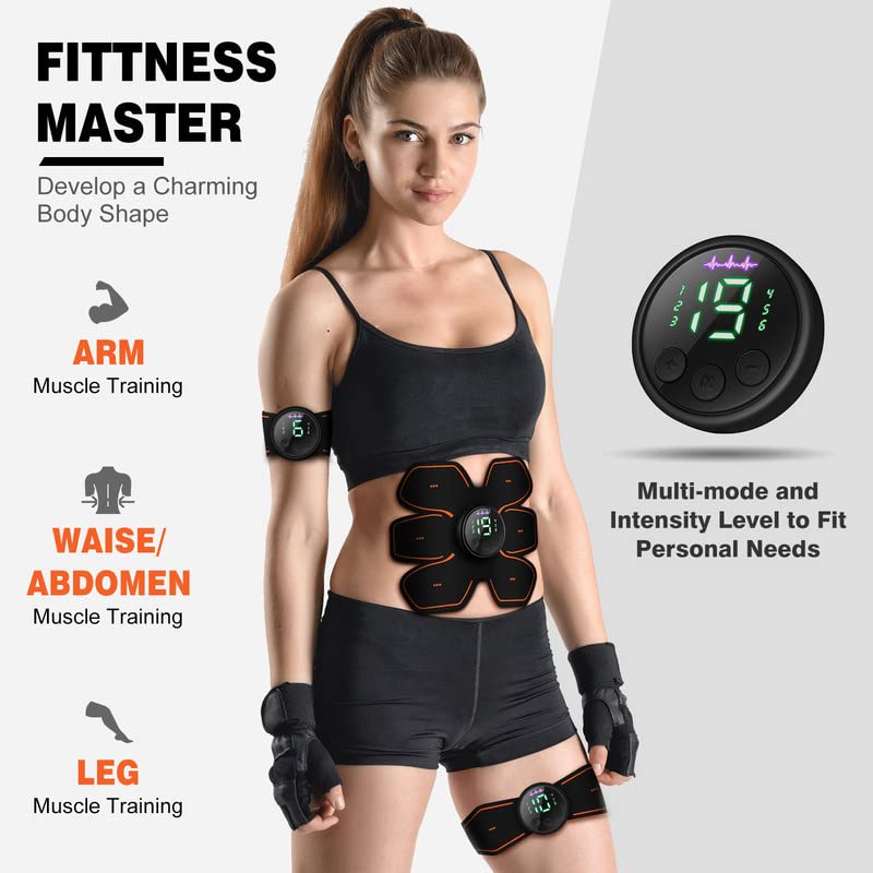 Cepignoly Joinpital Abs Stimulator Workout Equipment, Ab Machine Usb Rechargeable Gear For Abdomen/Arm/Leg, Strength Training Eq