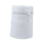 Suddora Zipper Wrist Pouch - Sweatband/Wristband Wallet For Keys, Id, Cards, Cash (White)