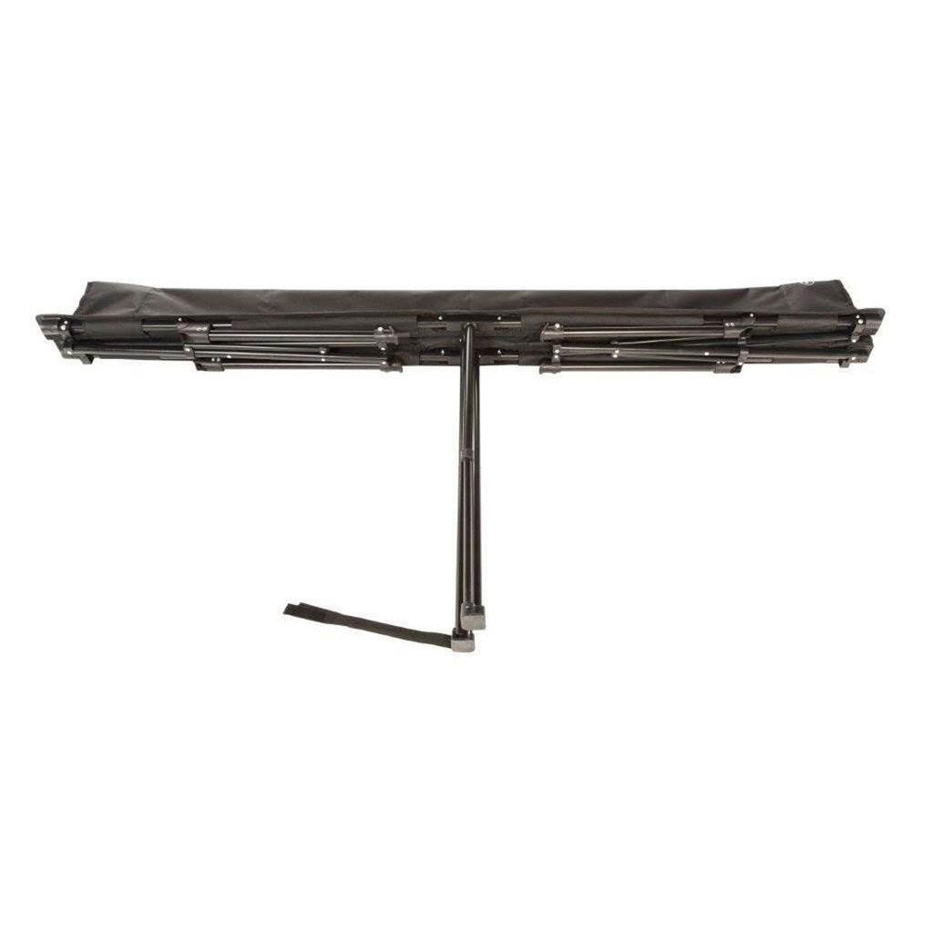 Kamp-Rite Standard Kwik Cot Quick Setup 1 Person Sleeping Bed With Side Storage Pockets, Storage Hammock And 600D Carry Bag, Bla