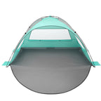Oileus Beach Tent 2-3 Person Portable Sun Shade Shelter Uv Protection, Extended Floor Ventilating Mesh Roll Up Windows Carrying