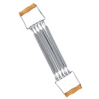 Keenso Chest Expander,Wooden Handle 5 Removable Spring Chest Expander For Men Home Gym Workout