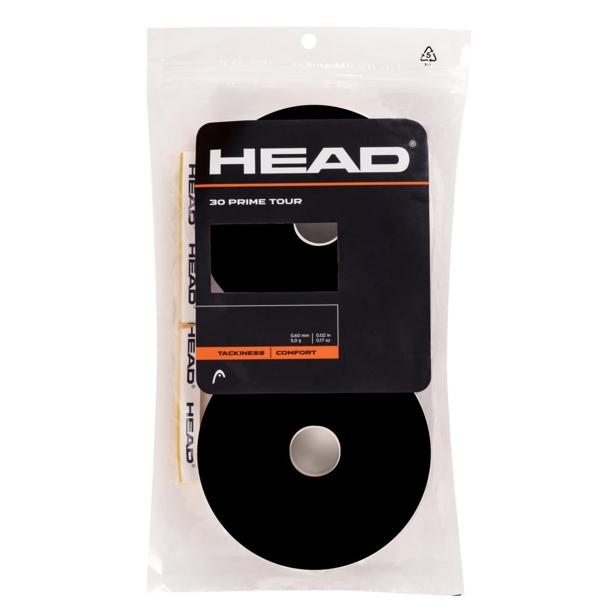HEAD Prime Tour Tennis Racquet Overgrip 30 Pack (Black)