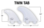 Ho Stevie! Frp Quad (4) Surfboard Fins - Stronger Than Regular Nylon Fins - Includes Fin Bag, Screws, Wax Comb And Fin Key (Whit